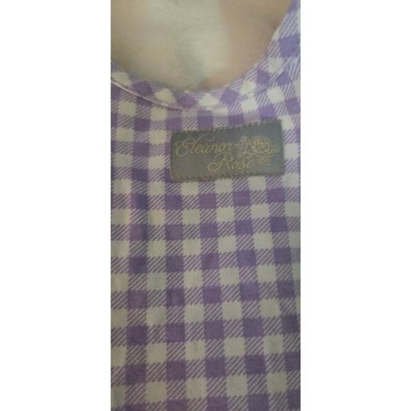 Eleanor Rose Easter dress Size 6-7 Easter Eggs purple gingham - Picture 3 of 4